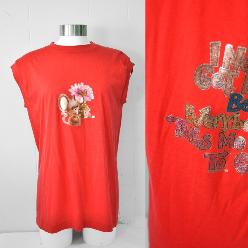 80s Sleeveless Tee Im Never Lost Vintage Tank Top